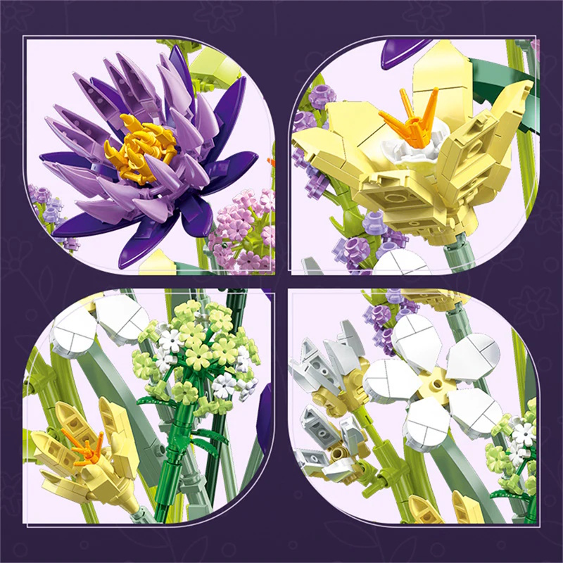 Die einzelnen Blumen beeindrucken mit vielen Details, unterschiedlichen Farben und Formen. 