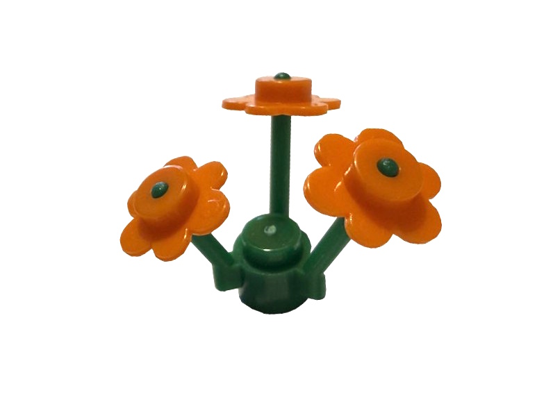 Klemos KL-50114 Klemmbaustein Blumen orange (5 Stück)
