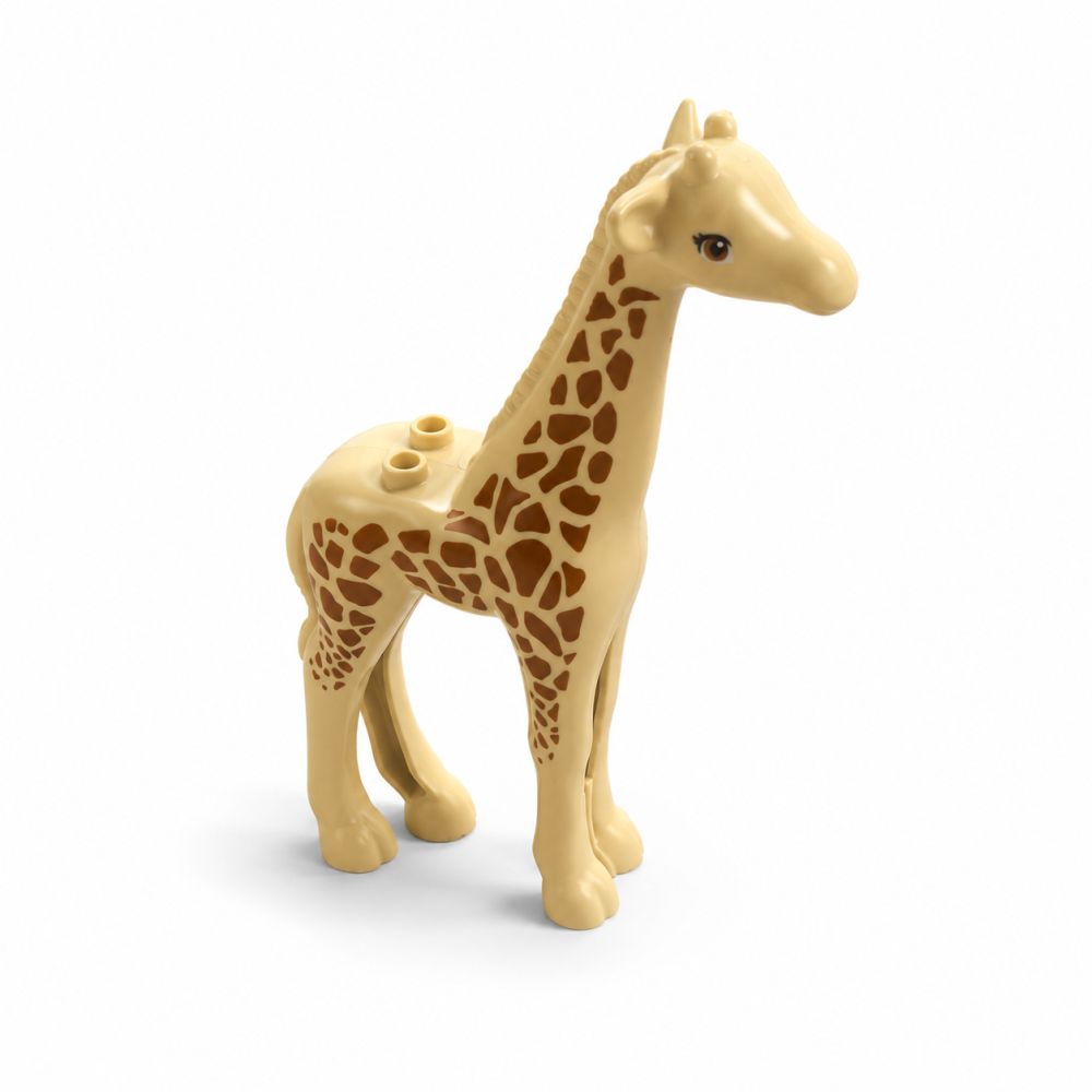 Sie kann auch auf Grundplatten befestigt werden. Die Giraffe steht pro Fuß einer Noppe.