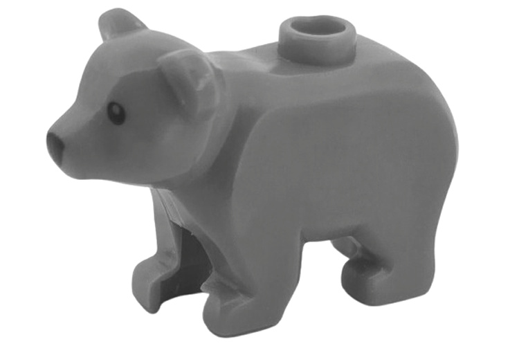 Klemos KL-40147 Klemmbaustein Bär grau