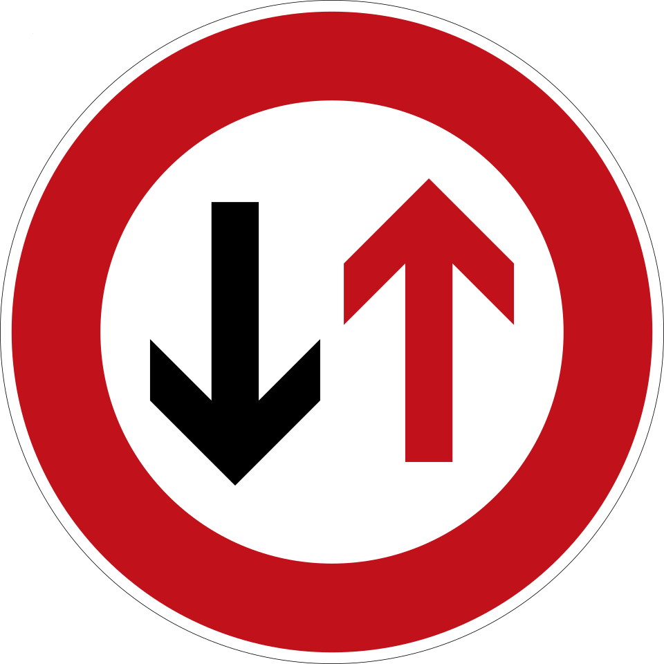 KL-11208 - Verkehrszeichen Vorrang des Gegenverkehrs 208