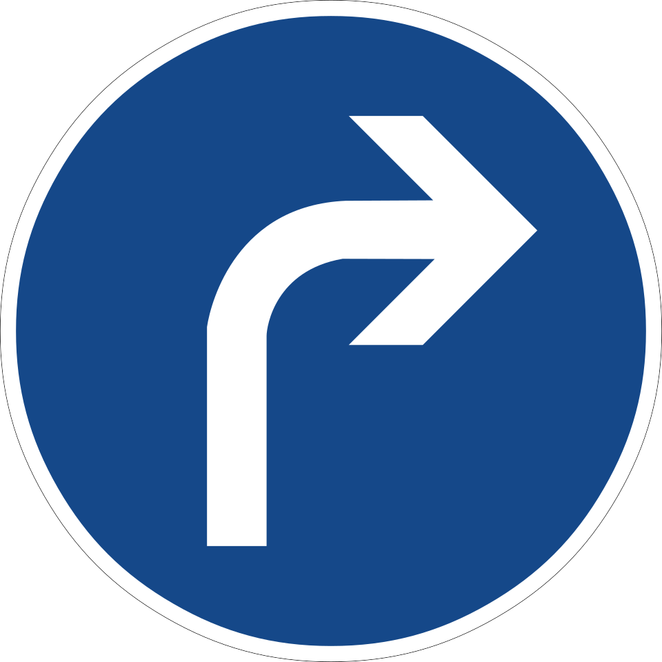 KL-11209 - Verkehrszeichen Vorgeschriebene Fahrtrichtung rechts 209