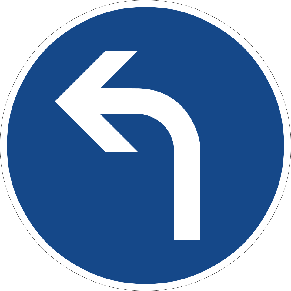 KL-11209-10 - Verkehrszeichen Vorgeschriebene Fahrtrichtung links 209-10