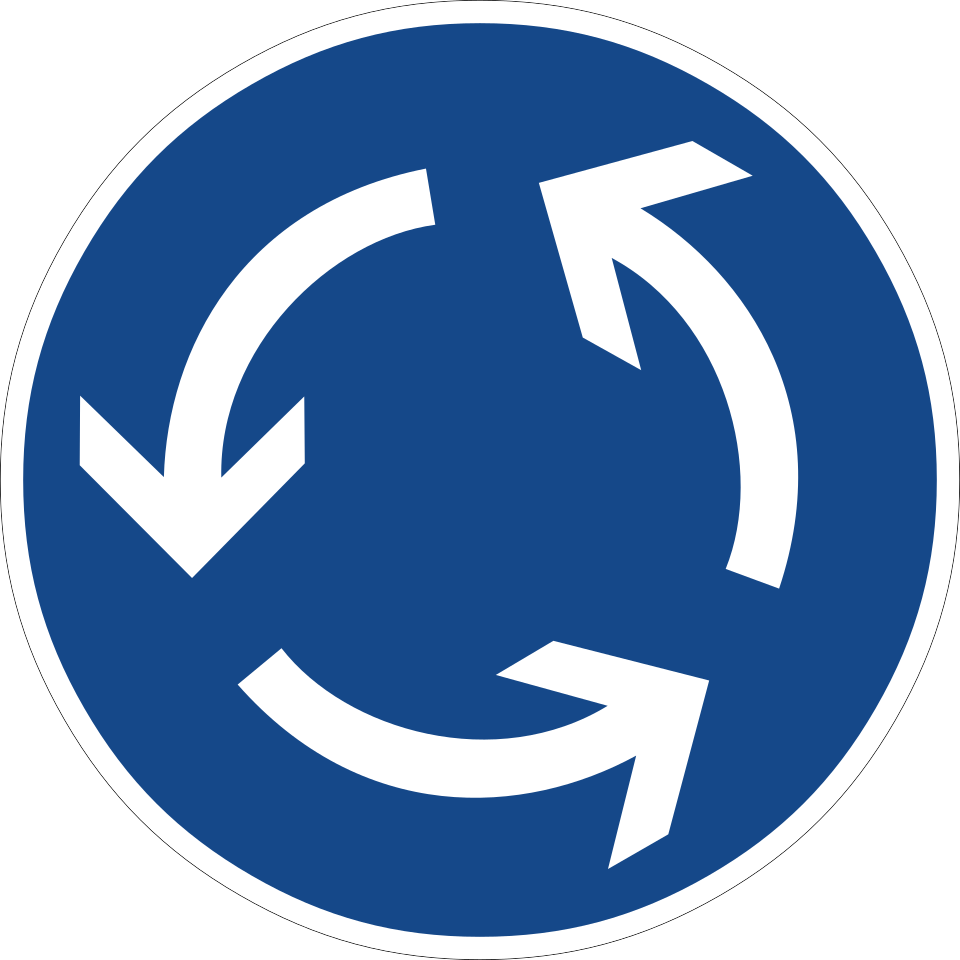 KL-11215 - Verkehrszeichen Kreisverkehr 215