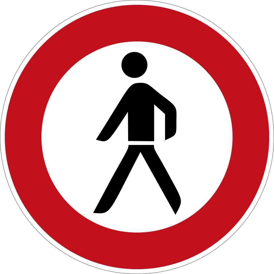 KL-11259 - Verkehrszeichen Verbot für Fußgänger 259