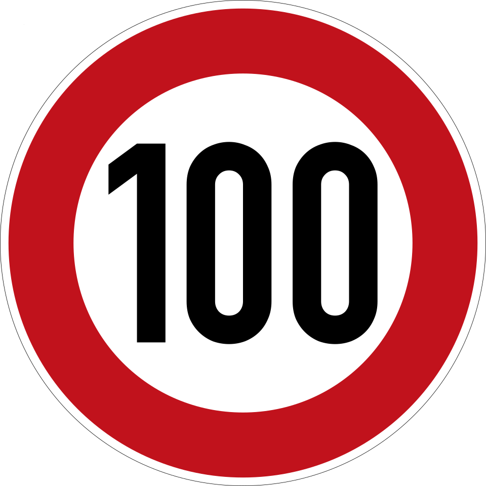 KL-11274-100 - Verkehrszeichen Zulässige Höchstgeschwindigkeit 274-100