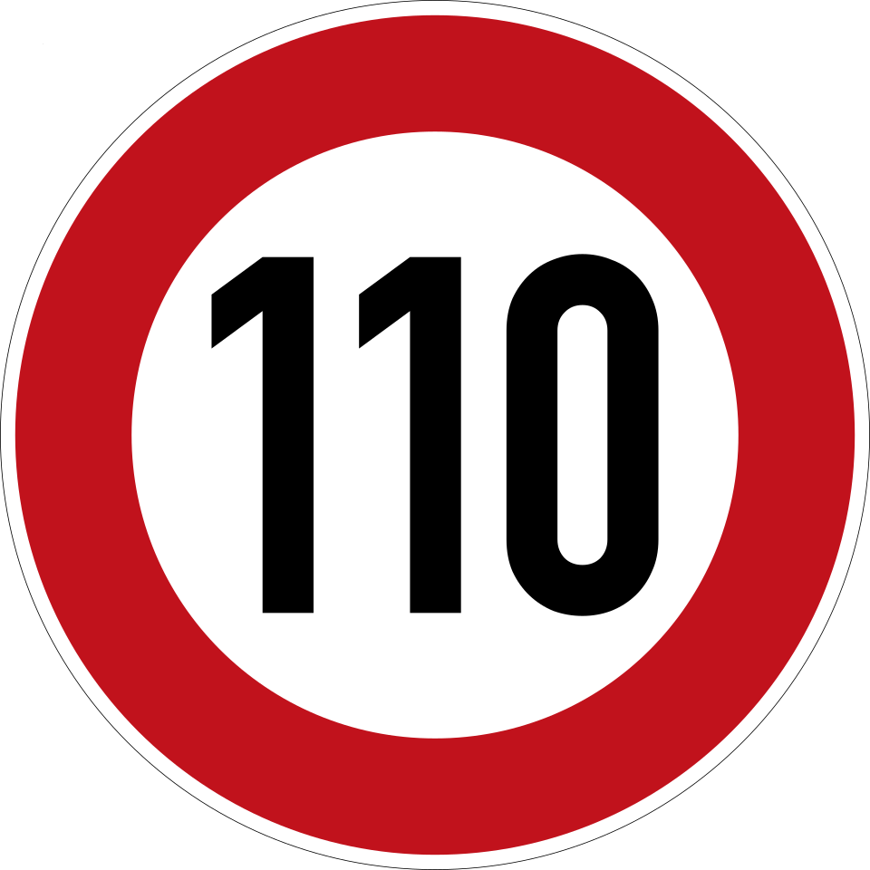 KL-11274-110 - Verkehrszeichen Zulässige Höchstgeschwindigkeit 274-110