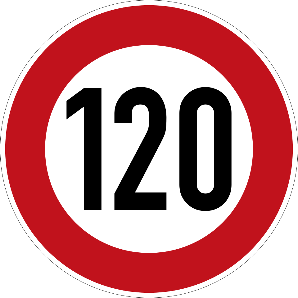 KL-11274-120 - Verkehrszeichen Zulässige Höchstgeschwindigkeit 274-120
