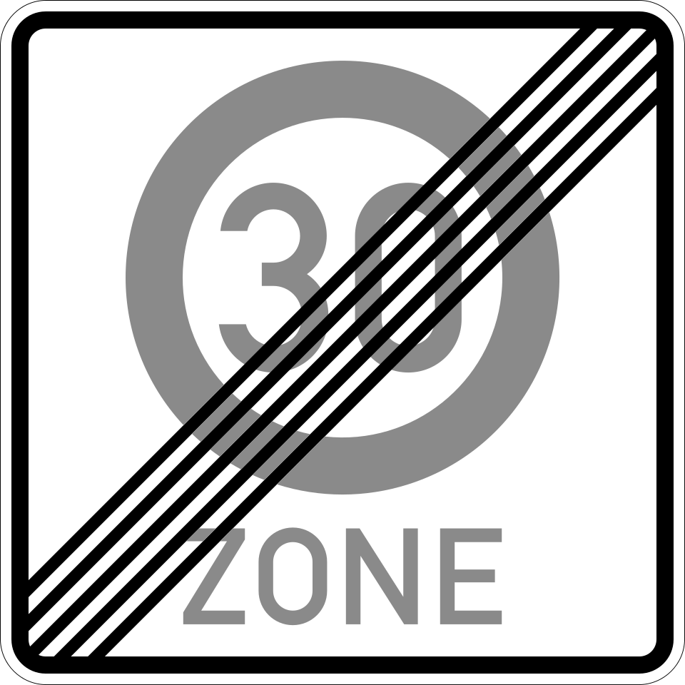 KL-11274-2 - Verkehrszeichen 30 Zone Ende 274.2