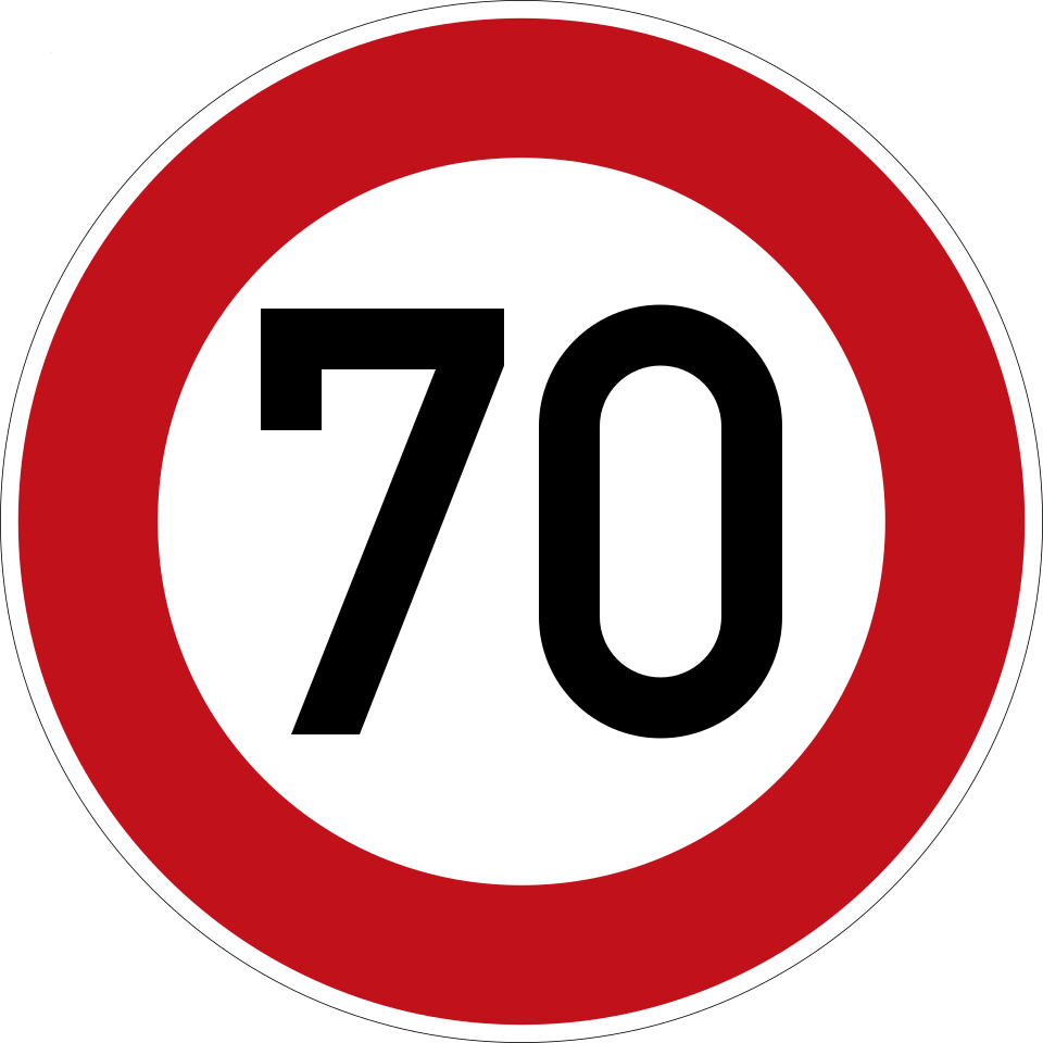 KL-11274-70 - Verkehrszeichen Zulässige Höchstgeschwindigkeit 274-70