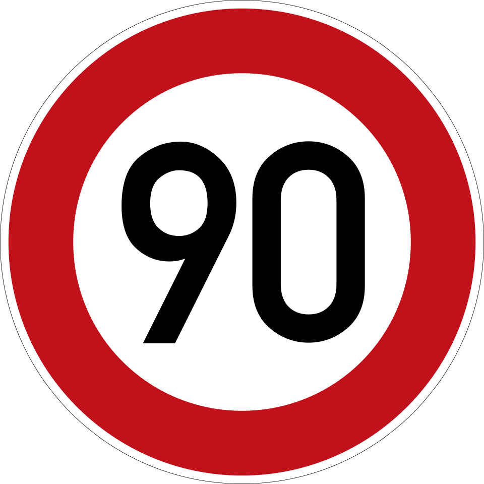 KL-11274-90 - Verkehrszeichen Zulässige Höchstgeschwindigkeit 274-90