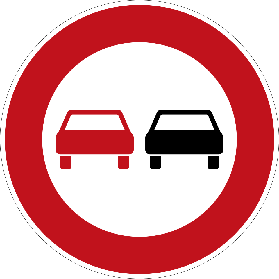 KL-11276 - Verkehrszeichen Überholverbot für Kraftfahrzeuge aller Art 276