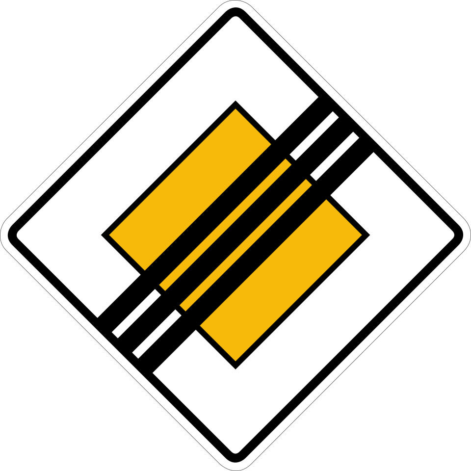 KL-11307 - Verkehrszeichen Vorfahrtsstraße Ende 307
