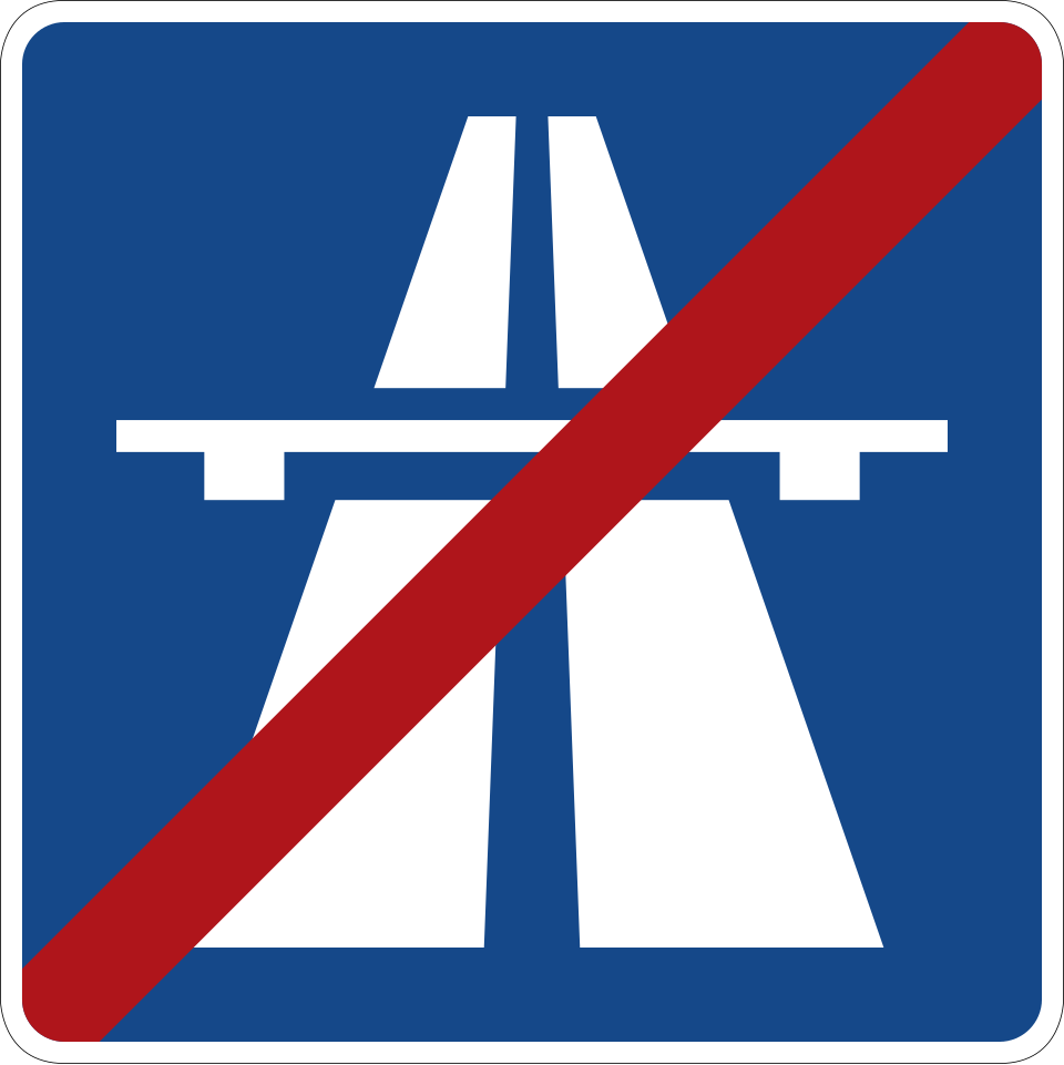 KL-11330-2 - Verkehrszeichen Autobahn Ende 330.2