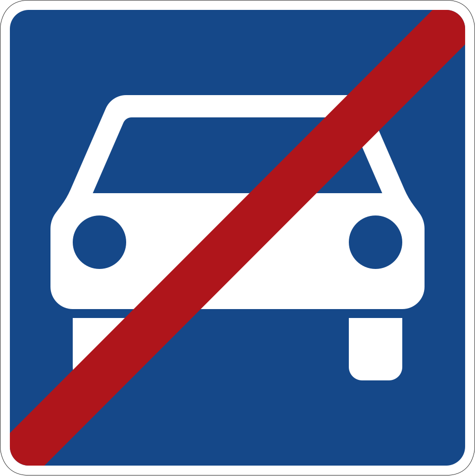 KL-11331-2 - Verkehrszeichen Kraftfahrstraße Ende 331.2