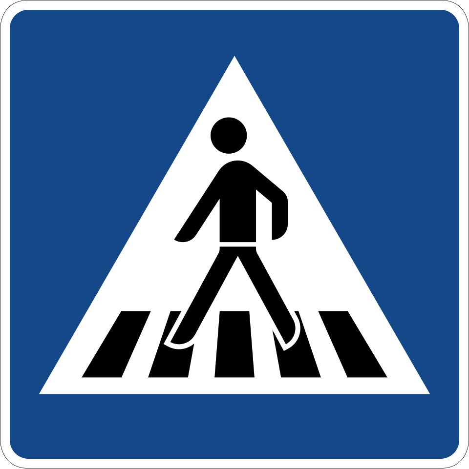 Klemos 2x2 – Verkehrszeichen Fußgängerüberweg 350-10