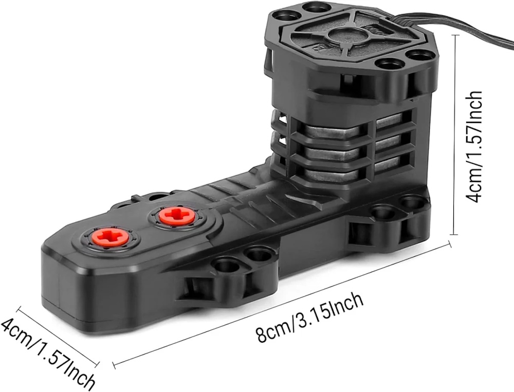 Die Maße des Motors: 8cm x 4cm x 4cm. Dank seiner hohen Drehzahl und seines starken Drehmoments ermöglicht der Motor realistische Bewegungen und verbessert die Performance motorisierter Modelle deutlich. 