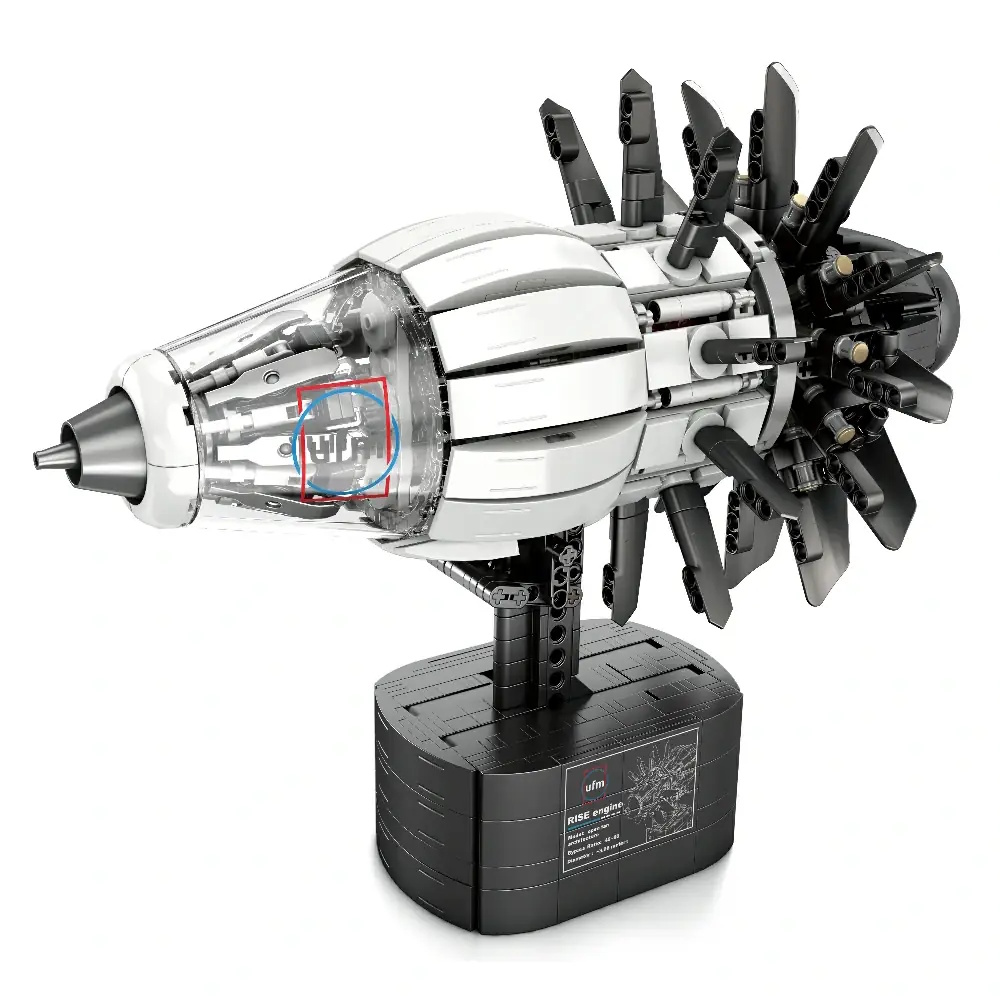 Die offene Bauweise ermöglicht einen spannenden Einblick in die Funktionsweise eines Motors und macht dieses Set besonders interessant für Technik-Fans und Modellbauer.