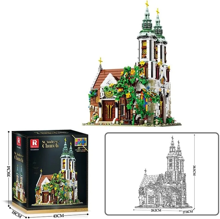Die Maße der Kirche: 28,2cm x 27,8cm x 38,5cm. Versand in Originalverpackung.