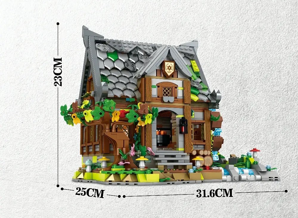 Die Maße der Mühle: 31,6cm x 25cm x 23cm.
