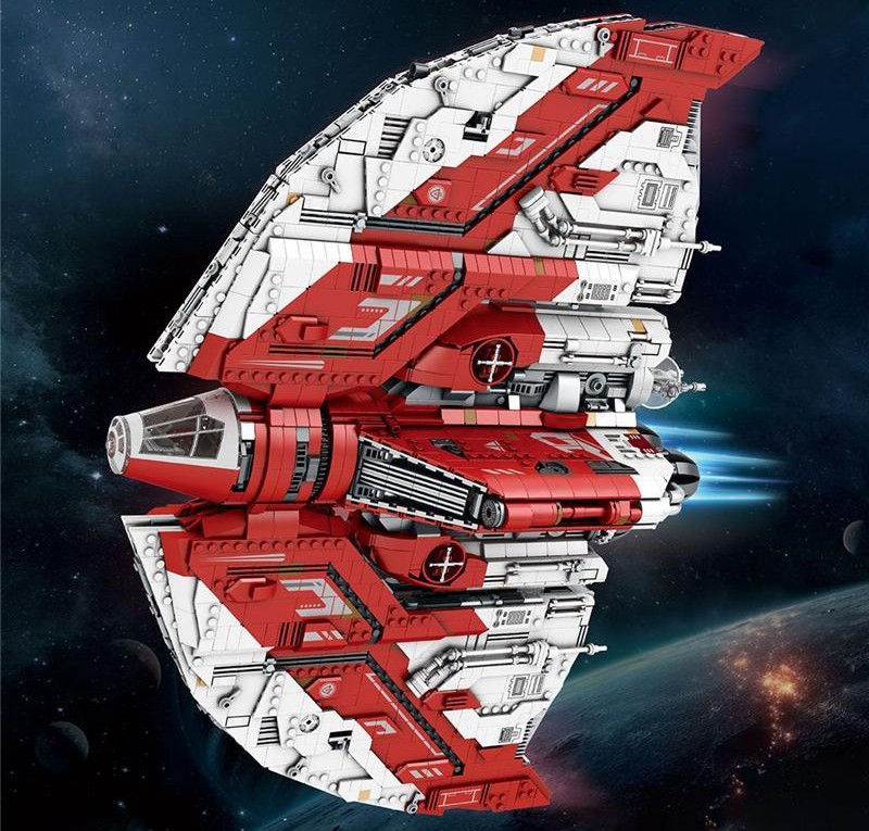 Das Modell überzeugt durch seine präzise Gestaltung, eine markante Shuttle-Form mit futuristischem Design und einer charakteristischen Silhouette mit hoch aufragenden Flügeln.. 