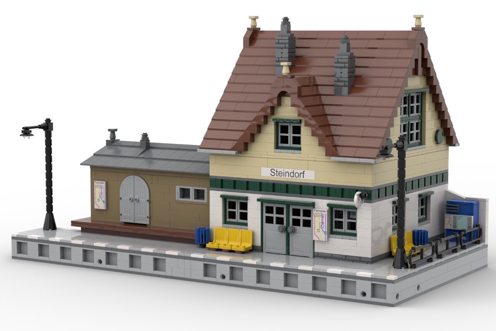 ST-99015 Eisenbahn Modularer Kleinstadt Bahnhof Steindorf