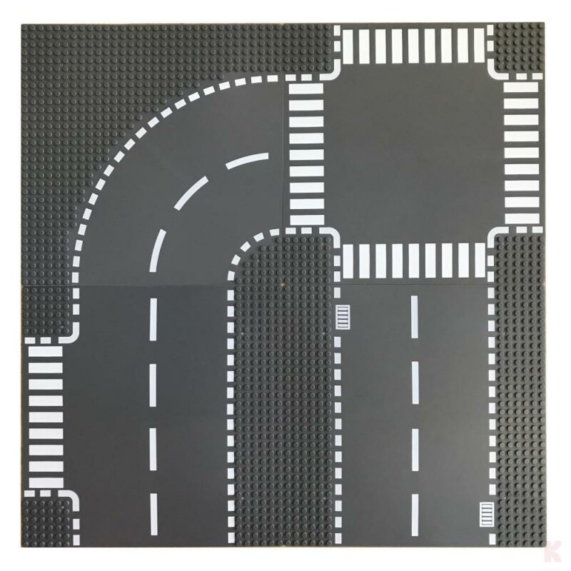 NEU 10x Gerade Straßenplatten Klemmbausteine 7280 City Boden Lego Kompatibel