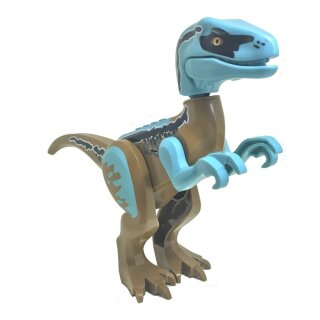 Klemos KL-40078 Dinosaurier Raptor groß mit Sound Klemmbaustein