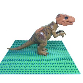 Klemos KL-40081 Klemmbaustein Dinosaurier T Rex braun gro&szlig; mit Sound