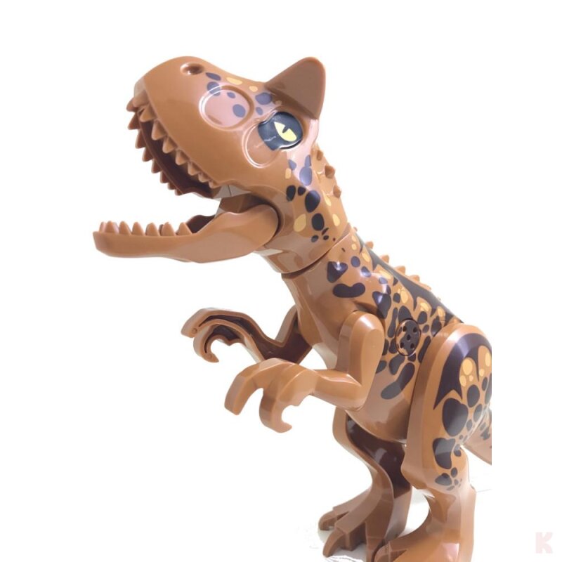 Klemos KL-40075 Klemmbaustein Dinosaurier Carnotaurus groß mit Sound