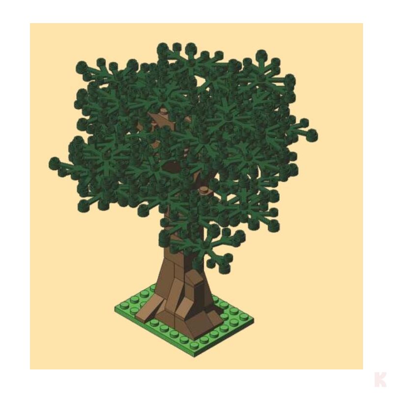 ST-99005-3 Klemmbausteine 3er Set Großer Baum grün