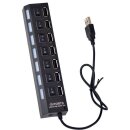 Briksmax LLA10 Hub 2.0 USB Verteiler 7 Ports Schwarz