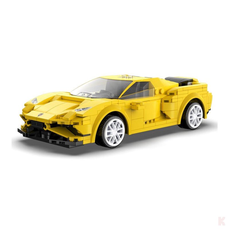 CaDA C51074W Gelber RC Sportwagen Klemmbaustein