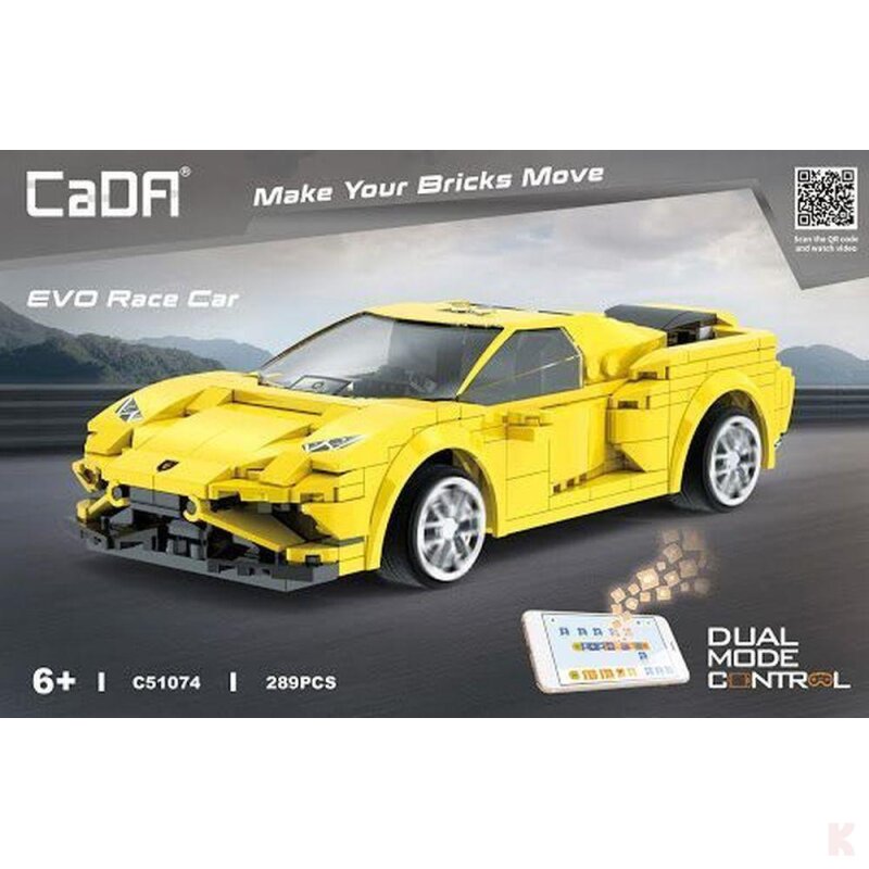 CaDA C51074W Gelber RC Sportwagen