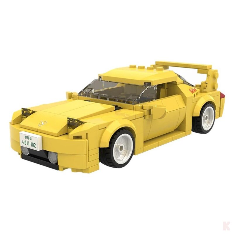 CaDA C55013 Initial-D Mazda FC3S RX-7 gelb Klemmbaustein
