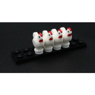 Klemos KL-40104 Klemmbaustein Huhn wei&szlig; (4 St&uuml;ck)