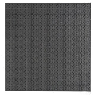 Klemos KL-20051 Klemmbaustein Grundplatte 32x32 Dunkelgrau beidseitig (25cmx25cm)