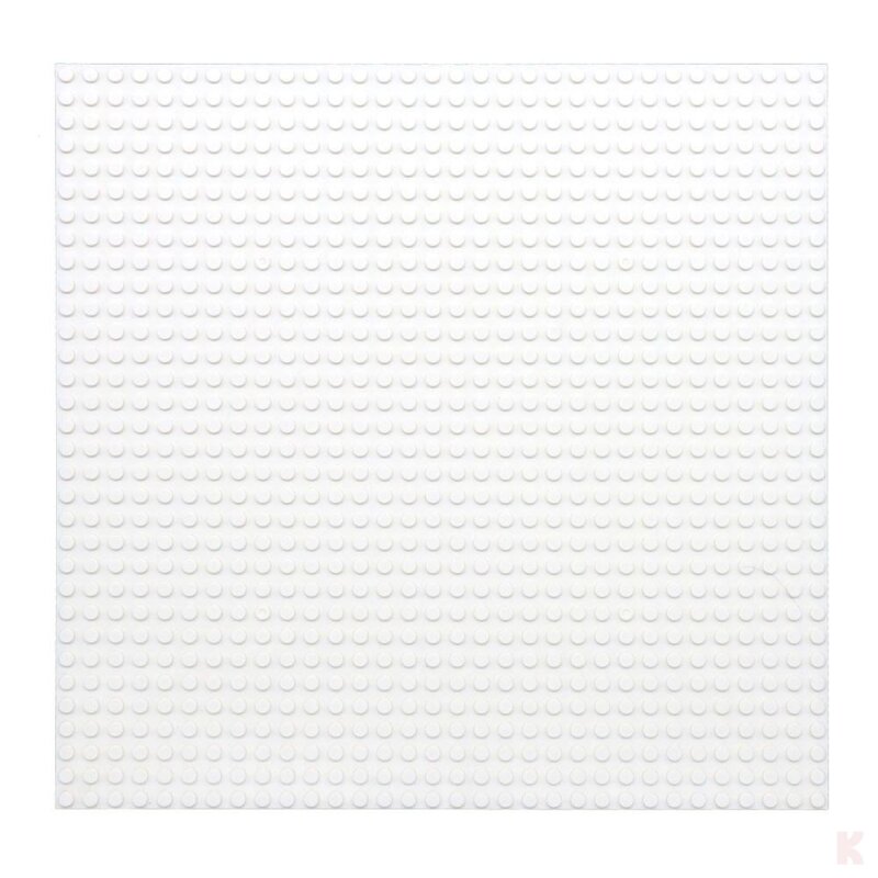 Klemos KL-20056 Klemmbaustein Grundplatte 32x32 Weiß beidseitig (25cmx25cm) Klemmbaustein