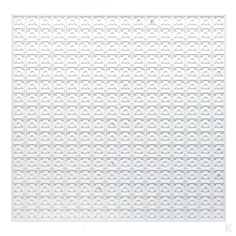 Klemos KL-20056 Klemmbaustein Grundplatte 32x32 Weiß beidseitig (25cmx25cm)