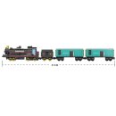 Steinchenshop ST-97060 Schwarze Dampflokomotive inkl. Schienenkreis und Antrieb