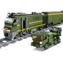 Steinchenshop ST-97040 Grüner Militärzug inkl....