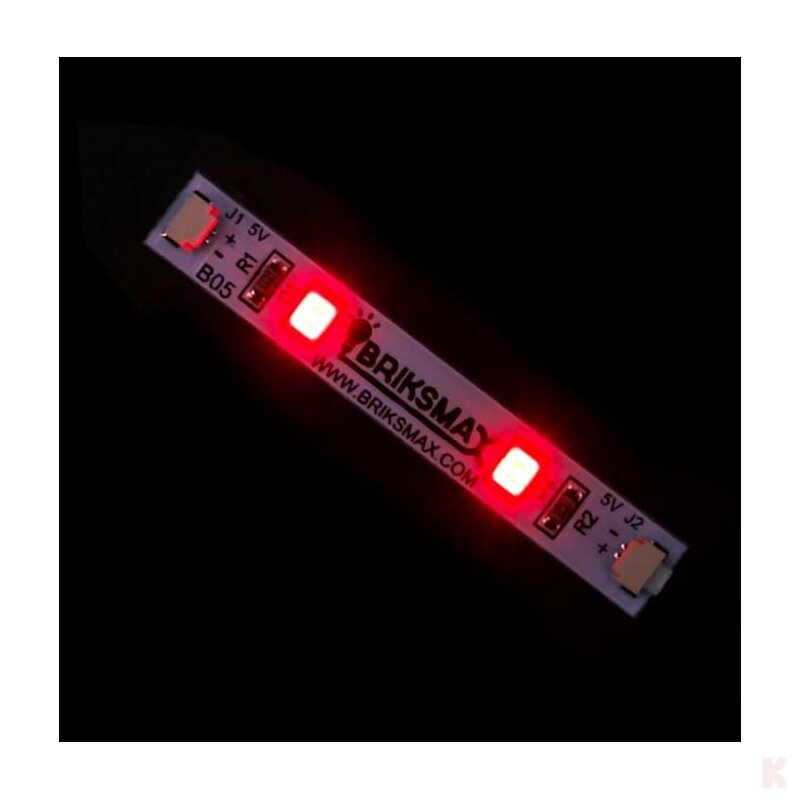 Briksmax BXB05_3 Lichtstreifen Rot (3 Stück) Klemmbaustein