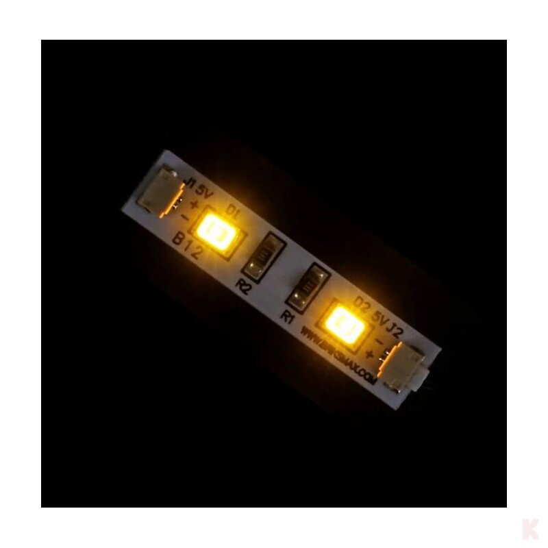 Briksmax BXB12_3 Lichtstreifen kurz Gelb (3 Stück)Klemmbaustein
