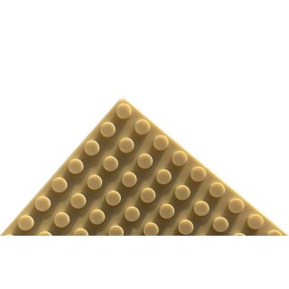 Klemos KL-20076 Klemmbaustein Grundplatte Gro&szlig; 50x50 Sand Beige (40cmx40cm)