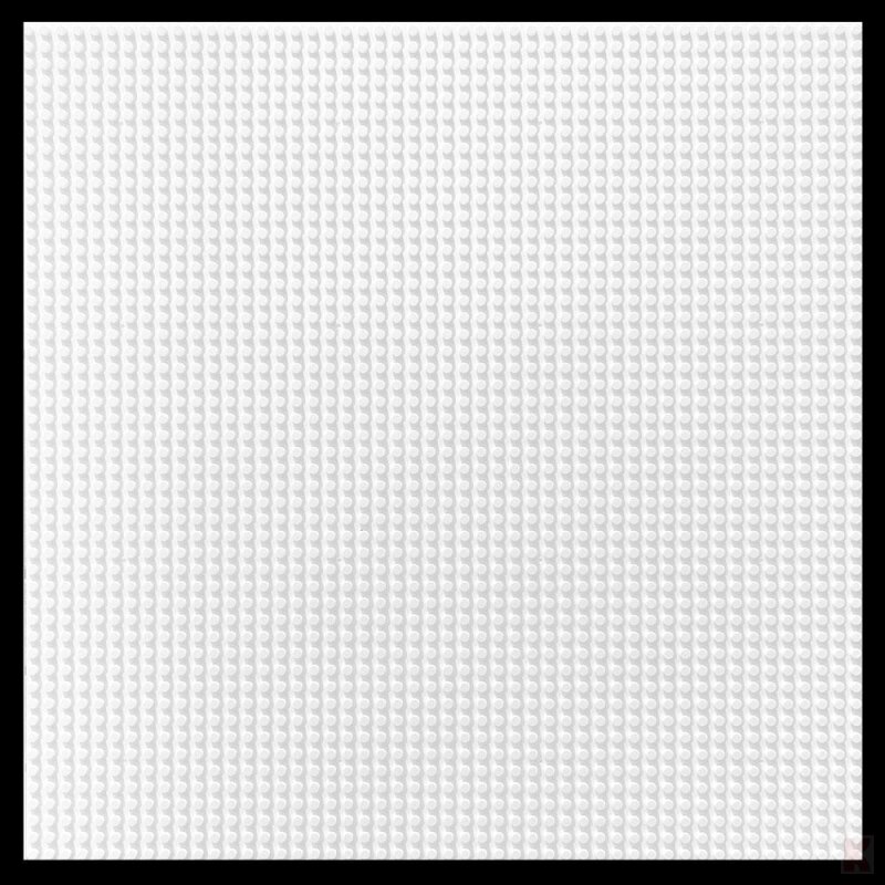 Klemos KL-20078 Klemmbaustein Grundplatte 50x50 Weiß (40cmx40cm) Klemmbaustein