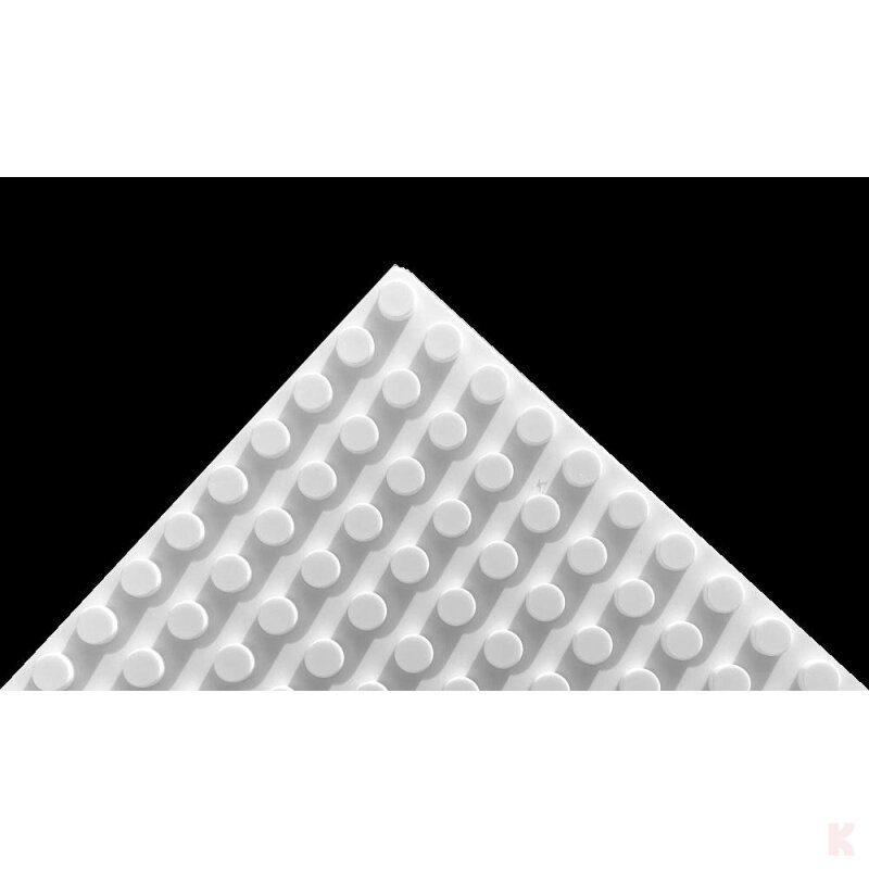 Klemos KL-20078 Klemmbaustein Grundplatte Groß 50x50 Weiß (40cmx40cm)
