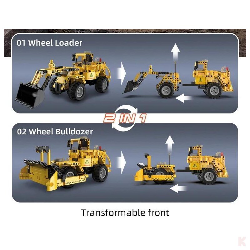 CaDA C65004W 2in1 Radlader und Planierraupe