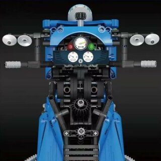 Mould King 23009 Blaues Fly Motorrad - Klemmshop.de