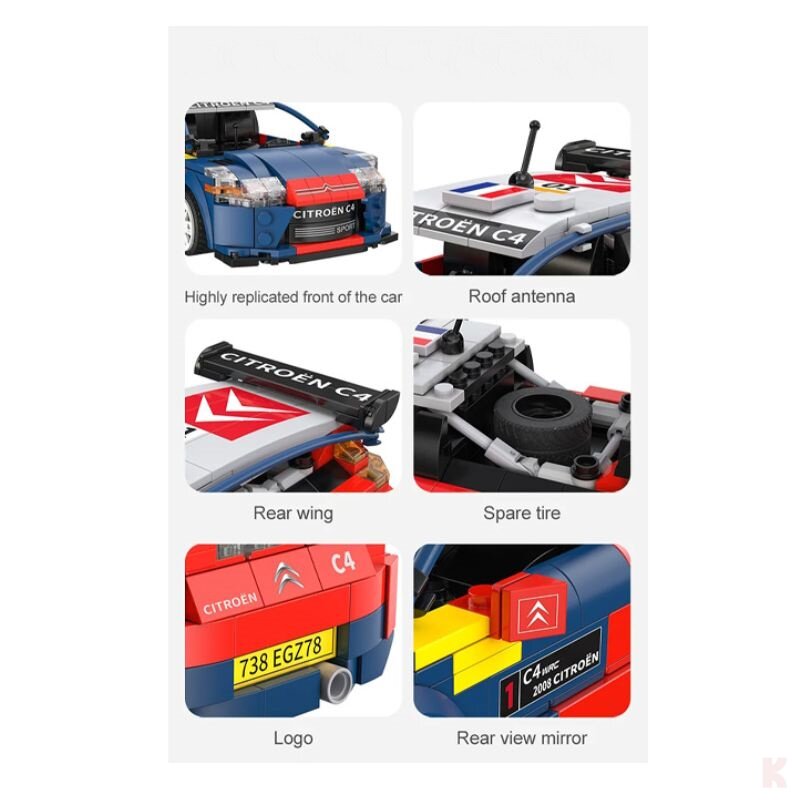 CaDA C51078W Citroën C4 WRC Rally Auto RC