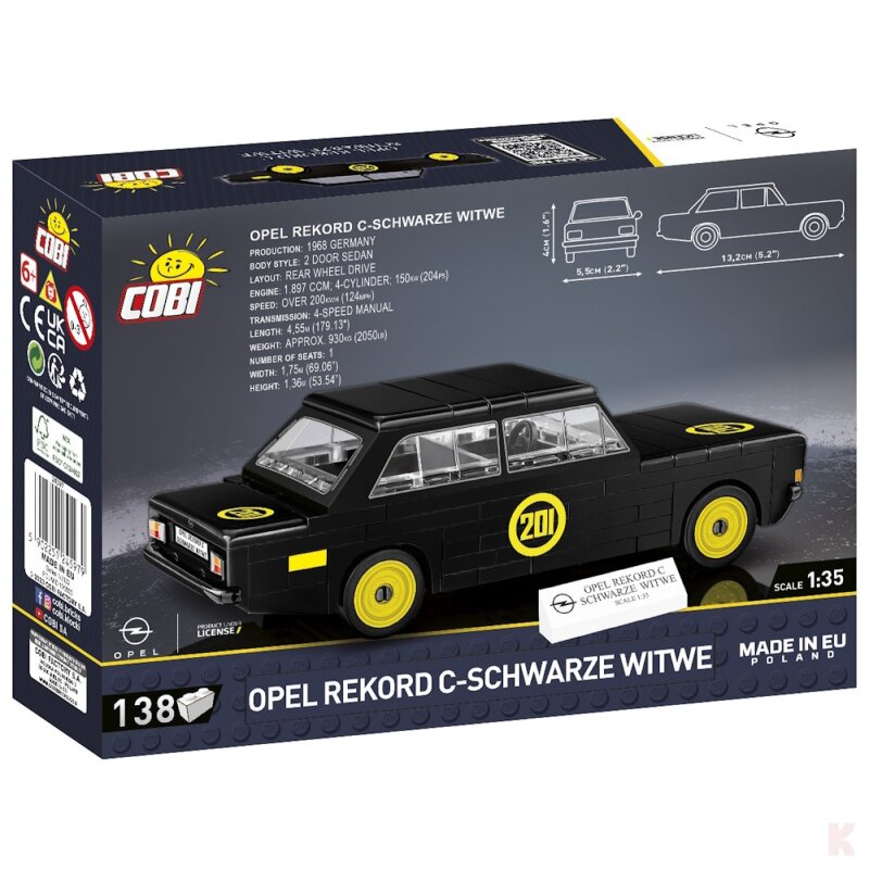 Cobi 24597 Opel Rekord C-Schwarze Witwe